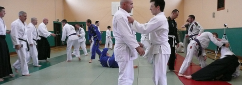 Class doing Koshinage