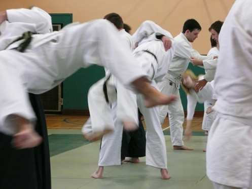 Class doing Koshinage