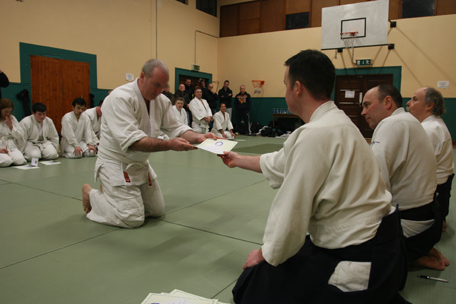 Niall Jones collecting his cert
