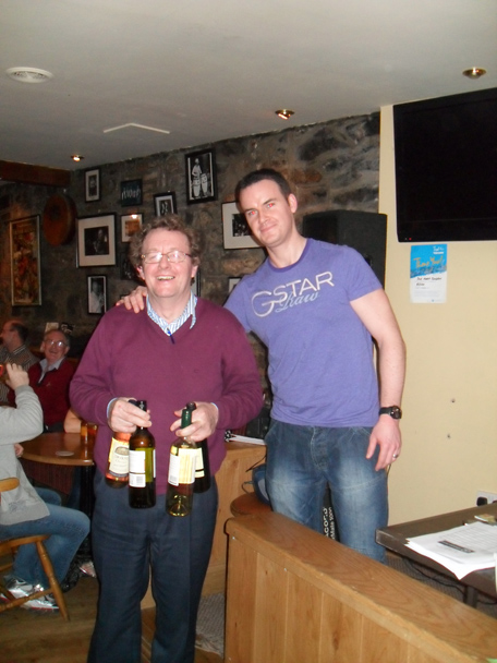 Runners Up getting prize from Eamon