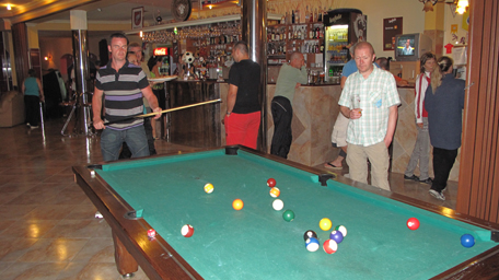 Eamon Coyne at the pool table
