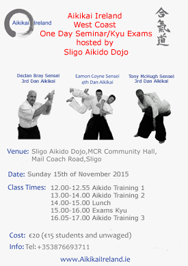 Aikikai Ireland West Coast Seminar November 2015