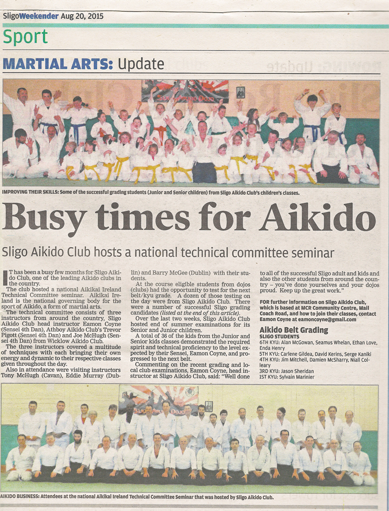 Sligo Weekender Aug 2015